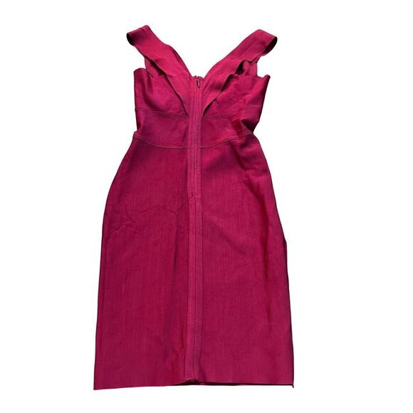 House Of London Women's Pink Ginevra Wine Cross Front Bandage Dress Size Medium - Picture 7 of 7
